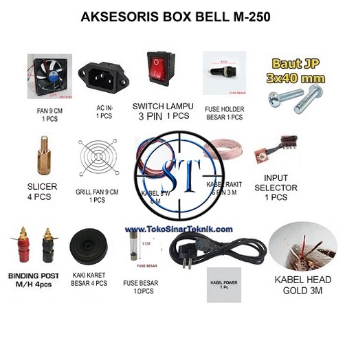 Perlengkapan Box M-250 Aksesoris Box BELL M250 M 250