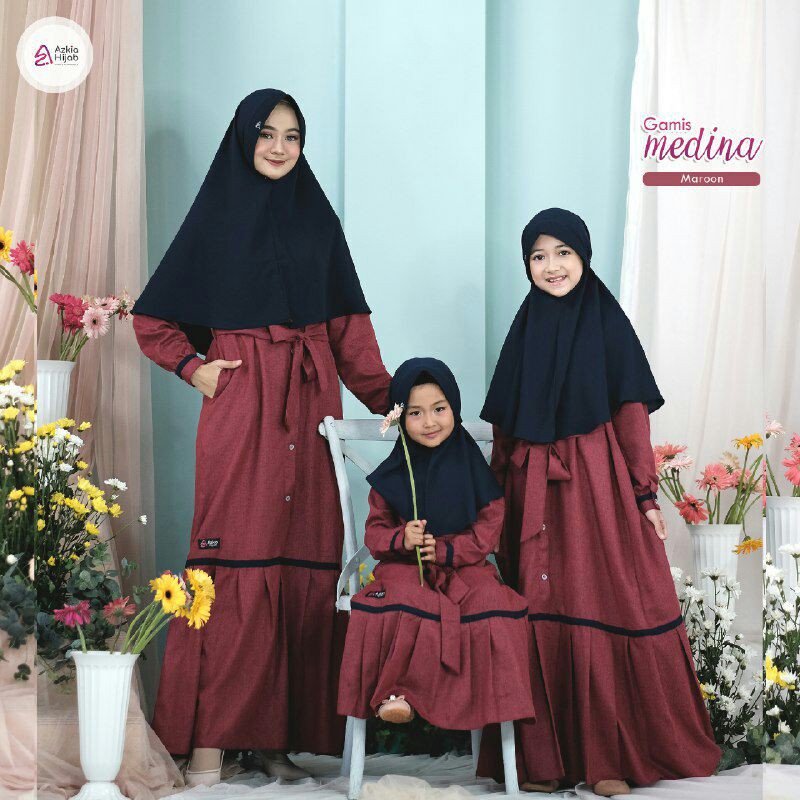 Gamis Medina Dewasa bahan Katun Madinah