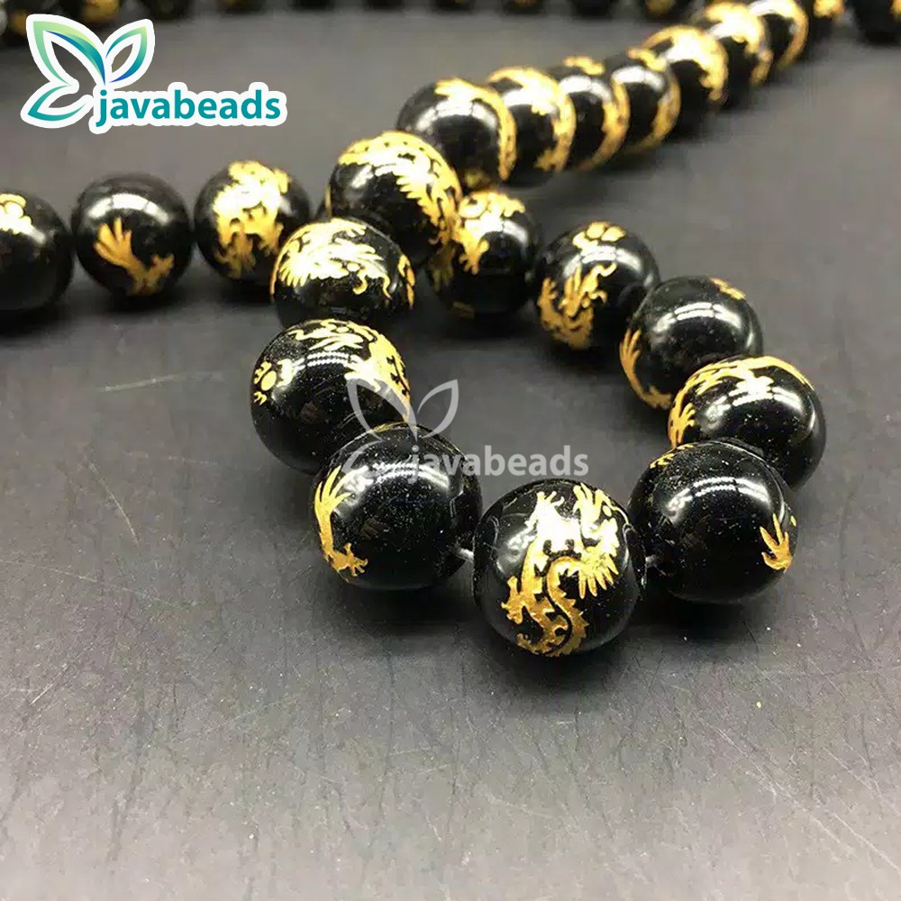 Bahan Gelang Batu Tibet Naga Emas