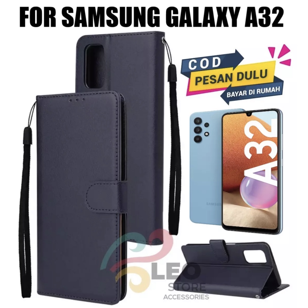 DOMPET HP/SARUNG HP UNTUK SAMSUNG A32 (2021) NEW LEATHER FLIP CASE SAMSUNG A32 (2021) NEW