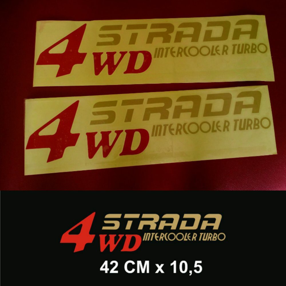 Stiker Sticker STRADA 4wd Intercooler Turbo Mitsubishi Triton L200