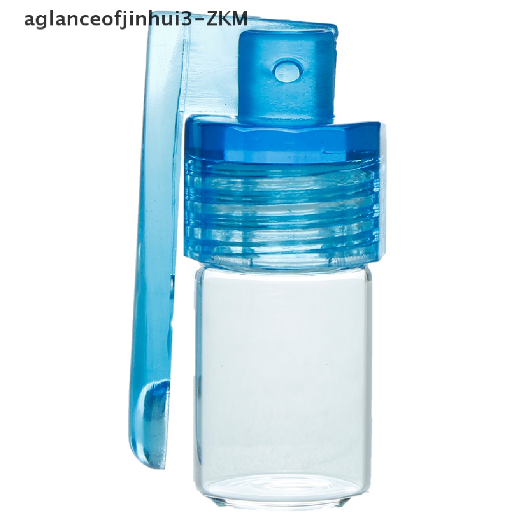 [AGID] Glass Round Bottle Waterproof Pill Case Sealed Container Mini Snuff Bottles [zkm]