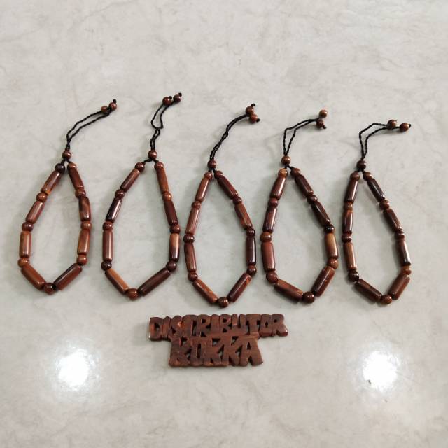 ( SUPER MURAH ) Grosir 5 pcs gelang Kokka kaukah kaokah fukakah koka bambu coklat