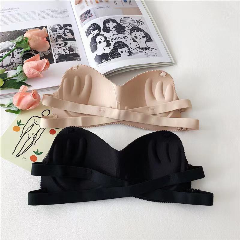 Bra push-up Invisible Strapless Tanpa Tali Anti Slip Sexy untuk Wanita Bra One-Piece Sexy Korea