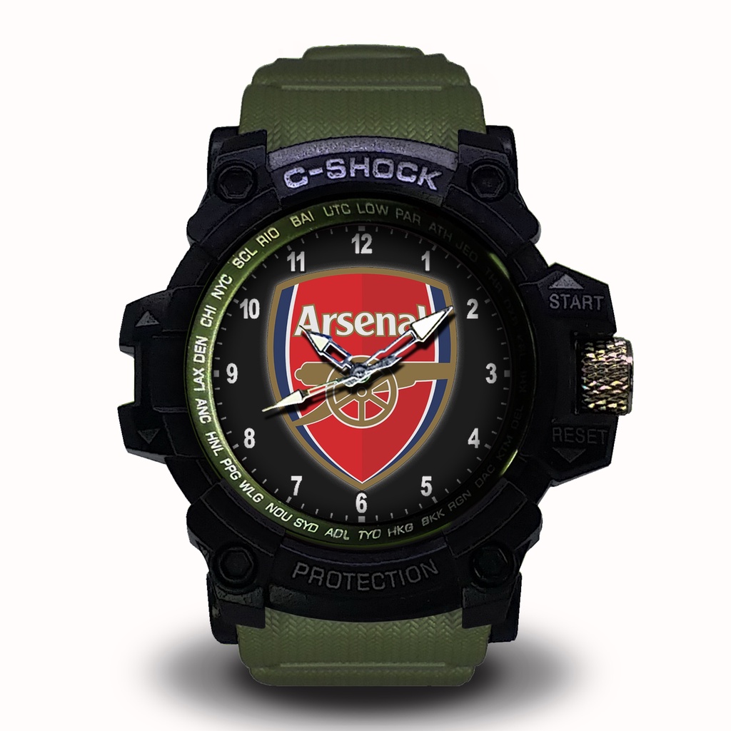 Jam Tangan Arsenal Outdoor List Merah #Hitam