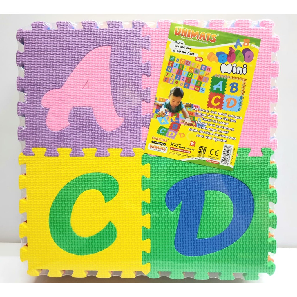 Evamats ABC ABJAD MINI –EVAZMJ- Bahan Spons EVA  – SNI