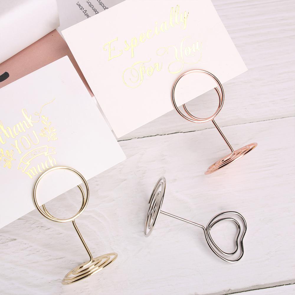 Wonder 1pc Tempat Kartu Fashion Penjepit Kertas Rose Gold Dekorasi Desktop Foto Klip