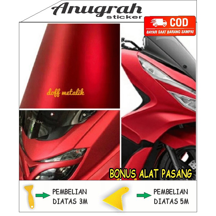 Bahan Sticker skotlet METALIK DOP MATE METALIC DEREK