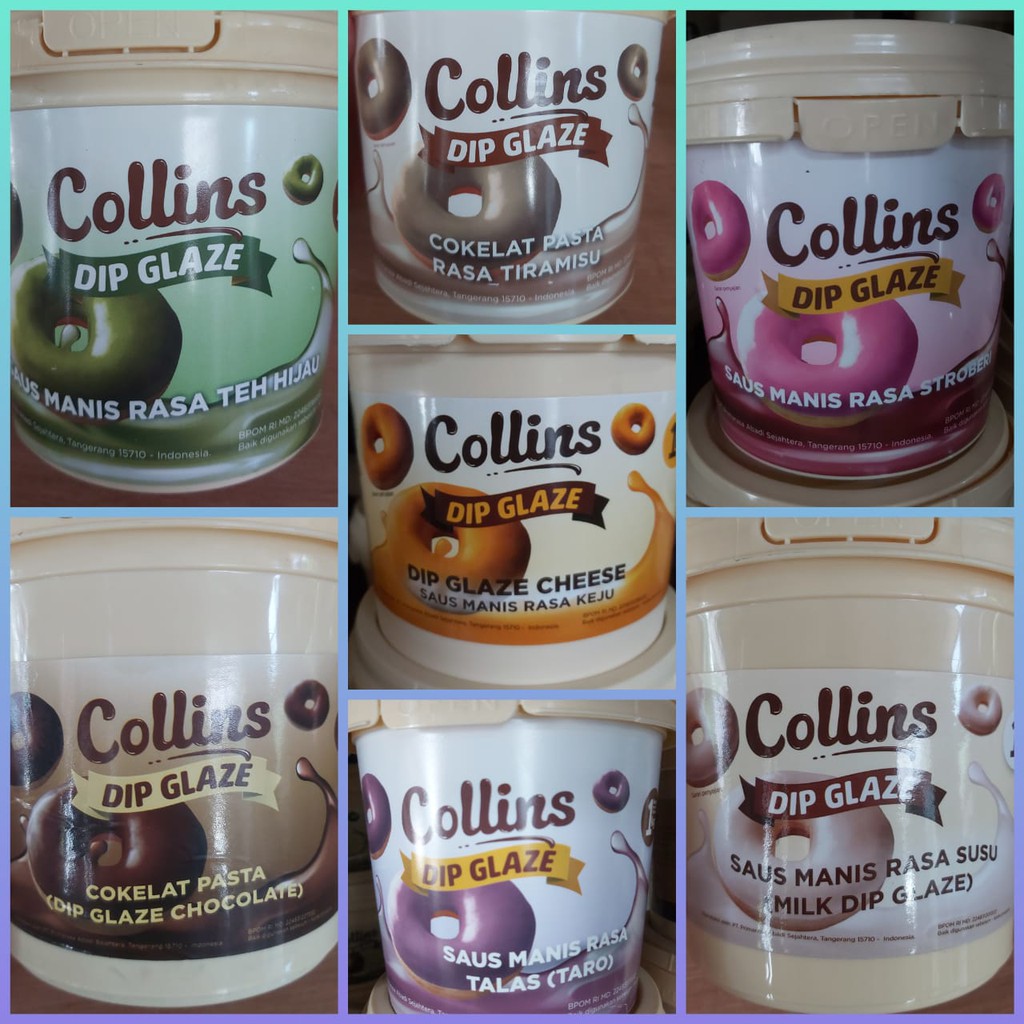 

Collins dip glaze cokelat collins taro collins tiramisu collins milk collins stroberi collins green