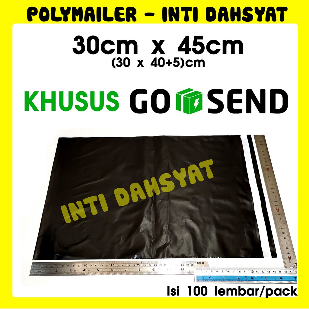 

KHUSUS GOSEND INSTANT - POLYMAILER HITAM 30x45 - Isi 32pack/ball