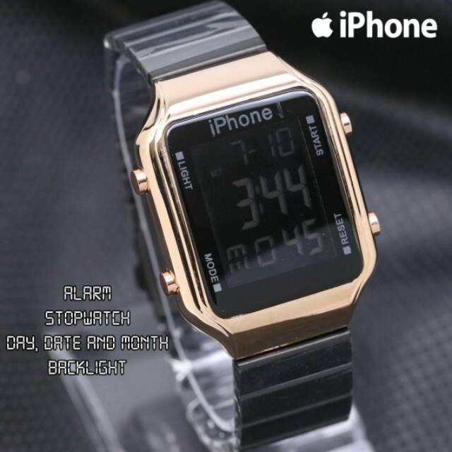 JAM TANGAN PRIA/COWOK IPHONE DIGITAL RANTAI KW SUPER  ANTI AIR ELEGANT HARGA BERSAHABAT.......