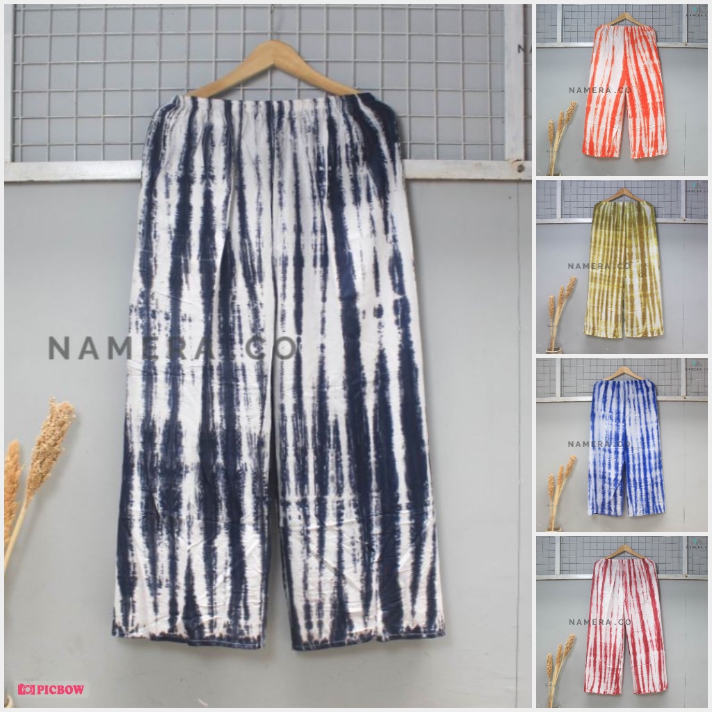 Celana Tidur Kulot Panjang Wanita Motif Tie dye Bali