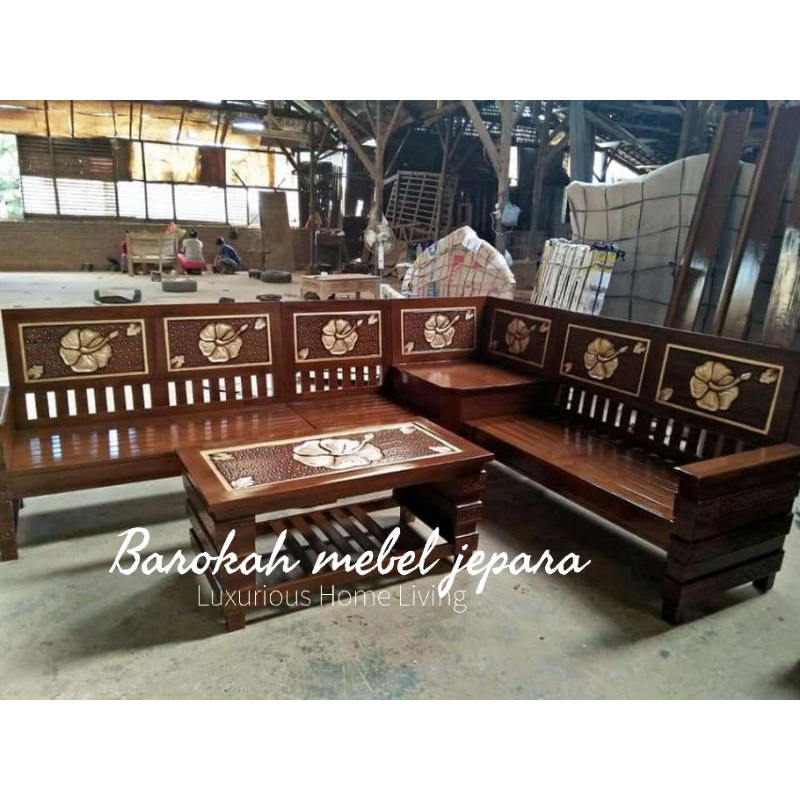 Kursi Sudut Jati jepara / Kursi L