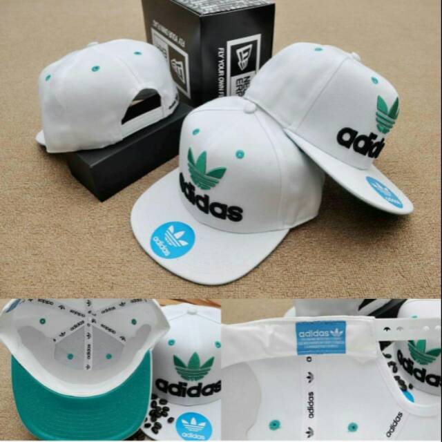 Topi Snapback Adidas white.green