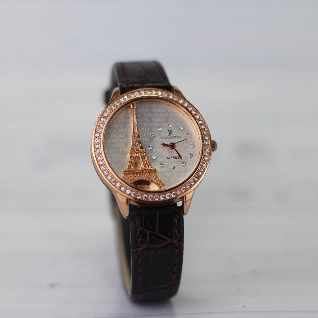 JAM TANGAN WANITA LV L182 TALI KULIT FASHION