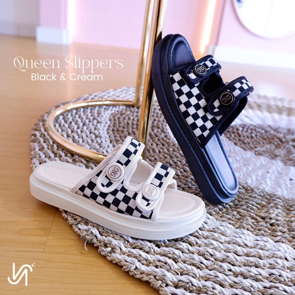 NADILASTUFF [ASLI] Queen Slippers 'BISA COD' Sandal Wanita PREMIUM IMPORT REALPICT KUALITAS TERBAIK &amp; BEST SELLER