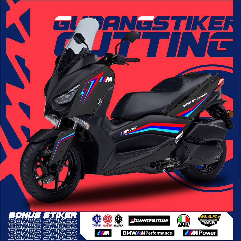 STRIPING CUTTING YAMAHA XMAX EDISI LIST BMW STIKER AKSESORIS MOTOR