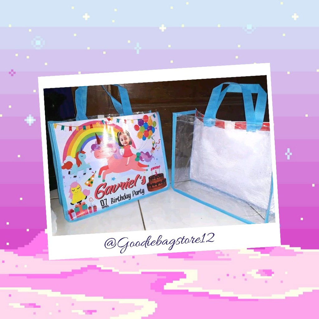tas full mika ulang tahun anak souvenir murah tema custom kids-tas