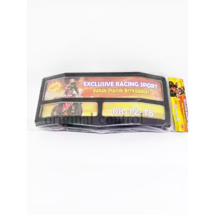 Tutup Plat Nomer Motor Model Cembung Sepasang anti Buram + Baut