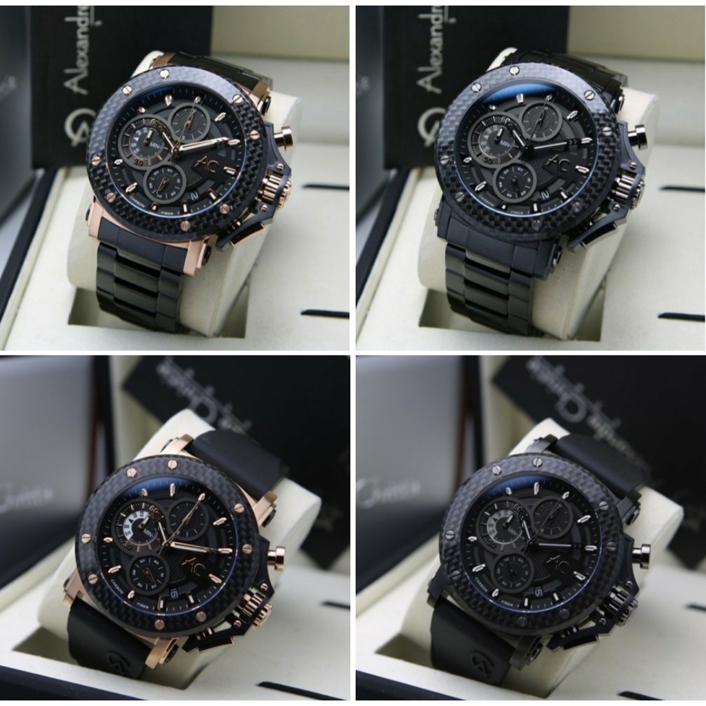 JAM TANGAN ALEXANDRE CHRISTIE PRIA AC9205 9205 CARBON. ORIGINAL 100%