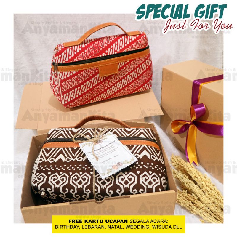 Hampers Handbag / Slingbag Batik Kembung / Tas Batik Kembung/ Gift Graduation / Kado Ulang Tahun/ Hadiah Guru/ Birthday/ Wisuda/ Anniversary/ Souvenir Sertijab