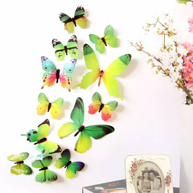 

LR Stiker KUPU KUPU 3D Sticker Butterfly 1 pak isi 12 pcs