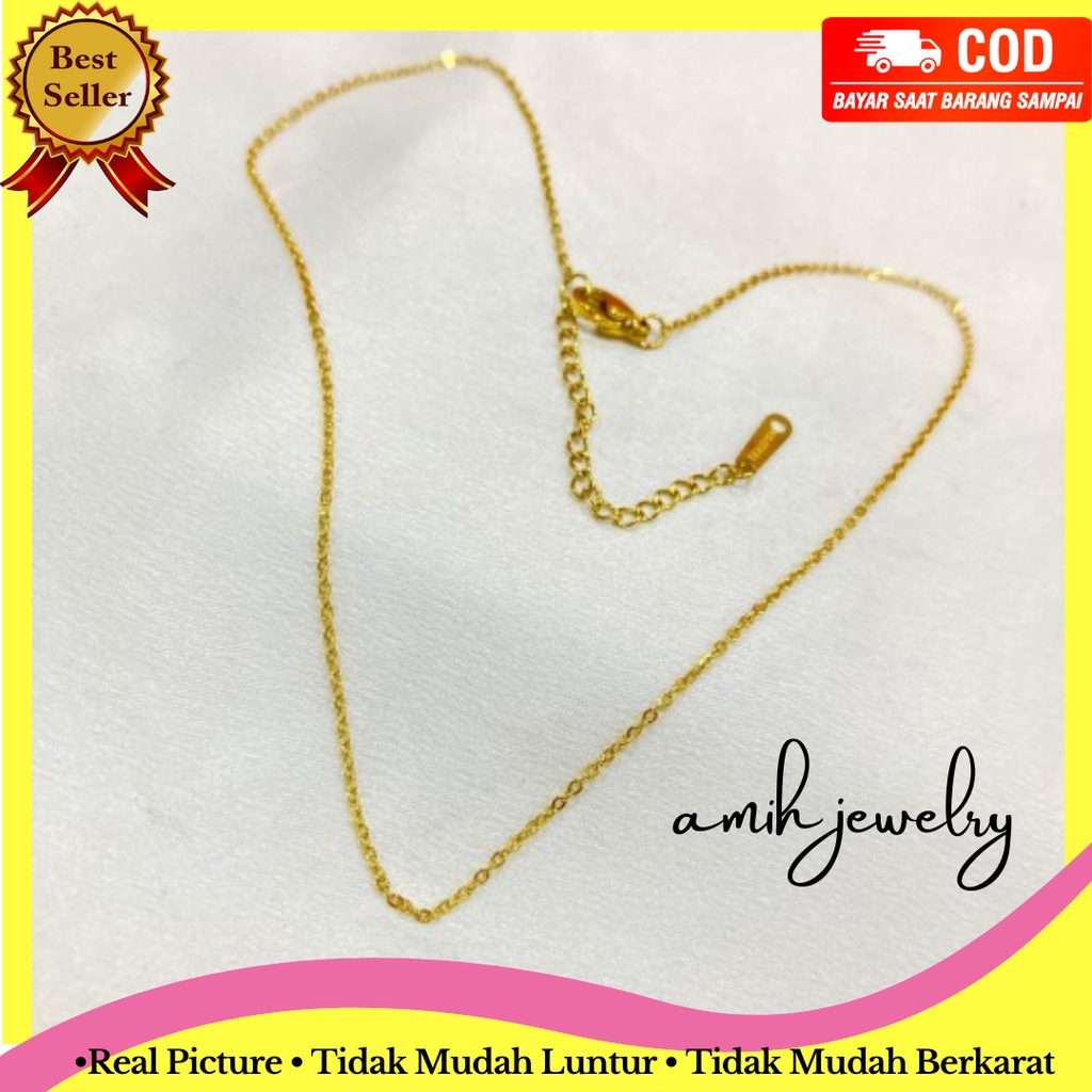 Kalung Titanium Anak Kalung Titanium Wanita Kalung Titanium Pria Kalung Set Kalung Kalung Emas KT86