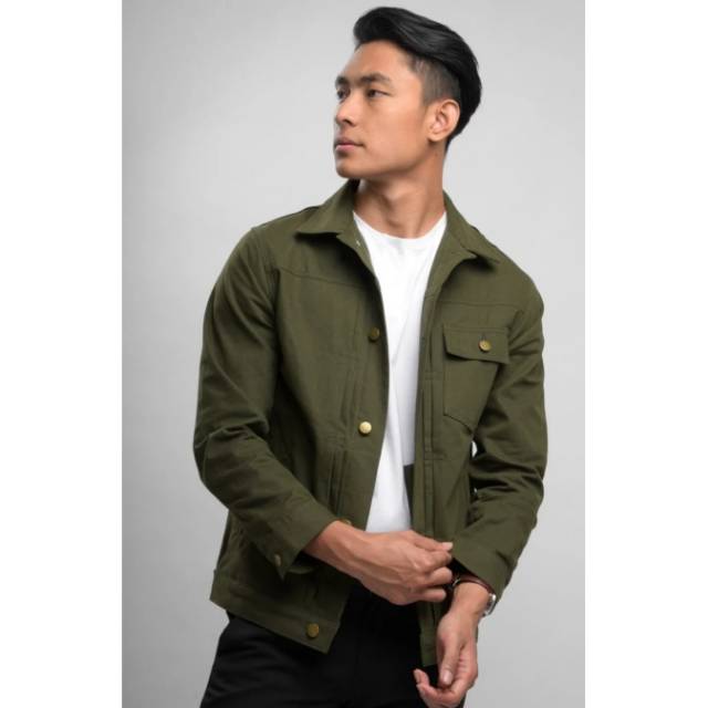 Jaket best sale trucker army