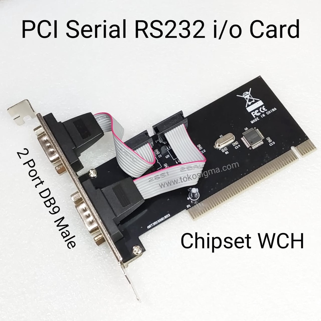 PCI Serial COM DB9 RS232 Card i/o Controller Expansion Card 2 port DB-9 Chip WCH