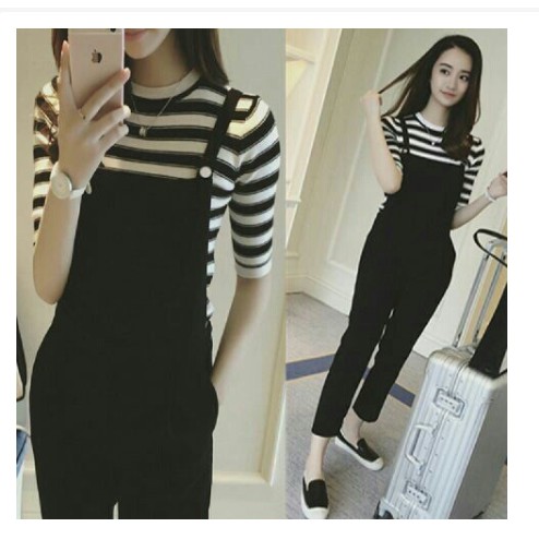 Jumsuit kulot terbaru/ baju kodok jeans masa kini model kulot/ overall kulot jeans fashionable