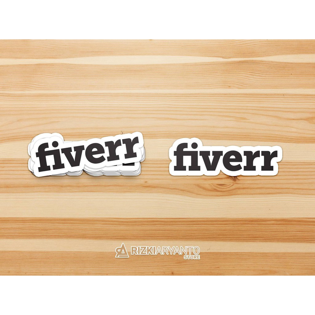 Sticker - Stiker Logo Fiverr Wordmark untuk PC Laptop HP dll