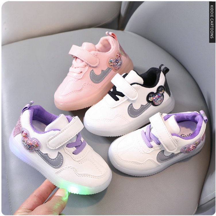 babyfit [21-30] sepatu sneakers anak sepatu lampu led MITCHI SAND jm-0510r