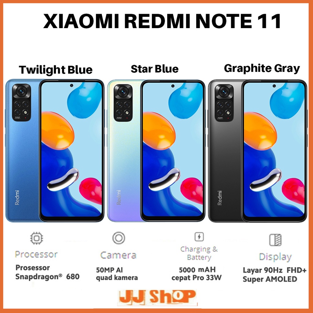 XIAOMI REDMI NOTE 12 &amp; REDMI NOTE 11 8/128  6/128 4/128 GB RAM 8GB 6GB 4GB ROM 128GB GARANSI RESMI TAM