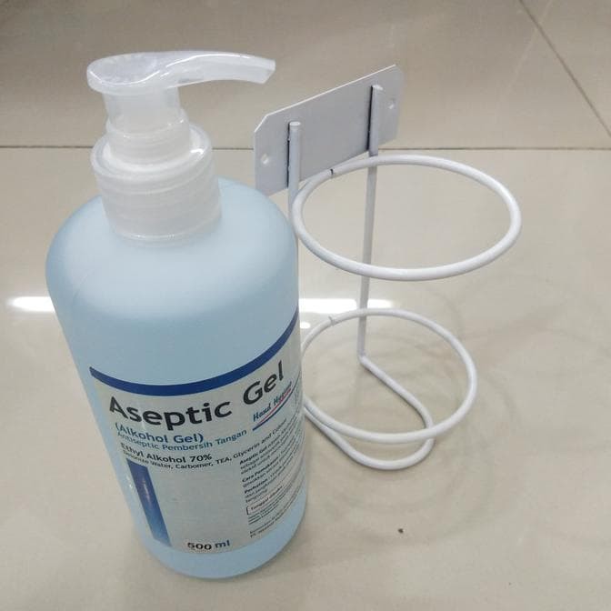 Bracket Handsanitizer 500 ML Gantungan Botol Antiseptik | Bracket Hand Wash Besi Pajangan Rumah