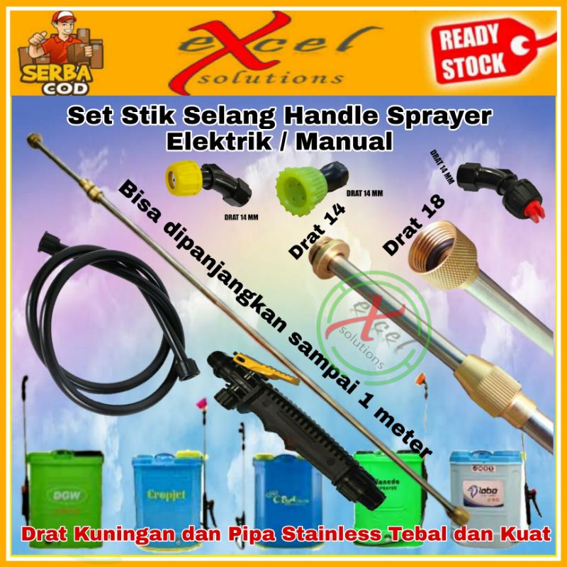 Set stik selang handle sprayer elektrik manual