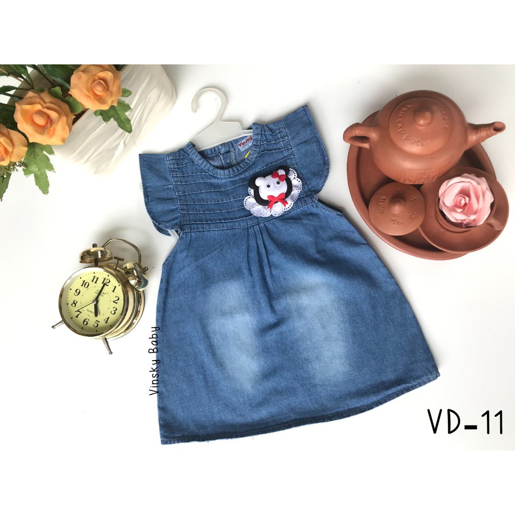 Dress Jeans Bayi Usia 3bln-3thn Baju Dress Bayi Perempuan Dress Jeans Anak Baju Anak Levis Karakter