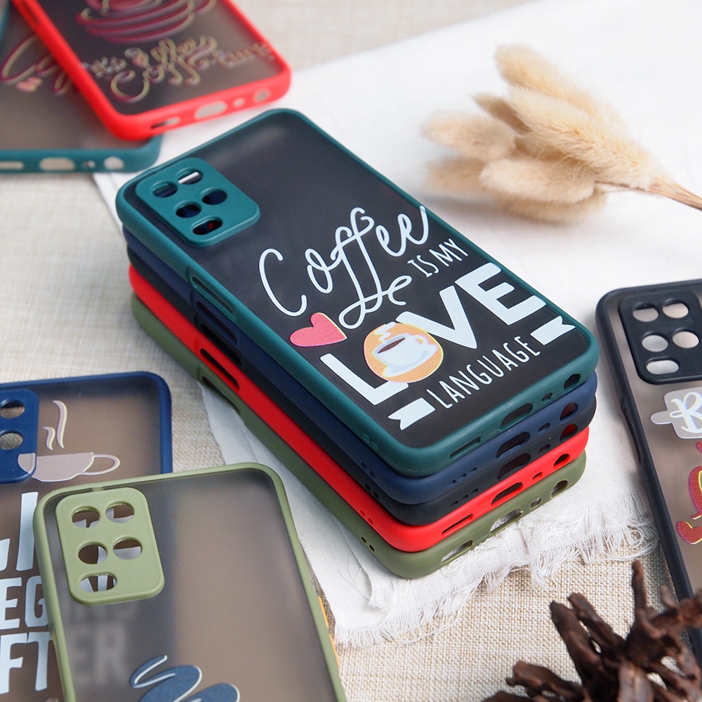 CASE CHOICE COFFE OPPO A15 A16 A3S A54 A7 A74 5G A9 2020 F11 PRO F1S F5 F7 RENO 4F RENO 5 CASE RUBBER COFFE