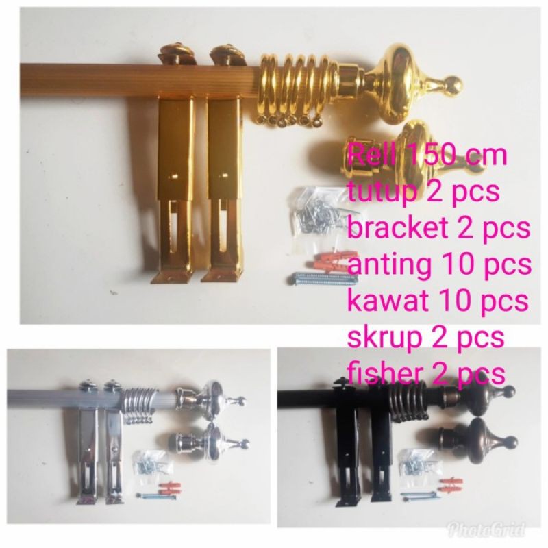 Rell - Batang ordeng 150 cm - Rell Gorden - Batang Gorden jendela
