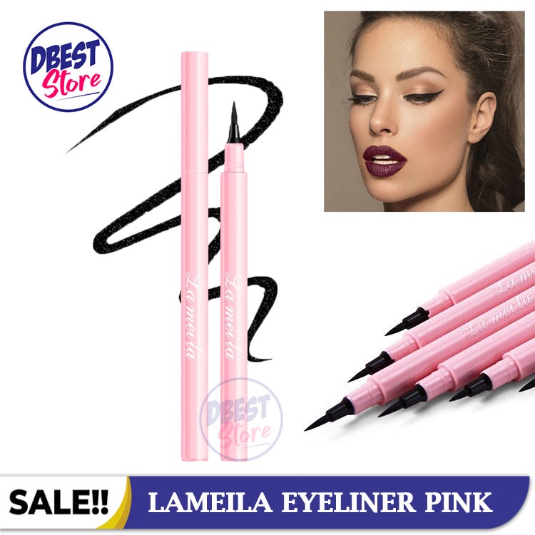 ORIGINAL Lameila Eyeliner Black Pencil Pensil Cair Warna Hitam Profesional Anti Air Tahan Lama 24h