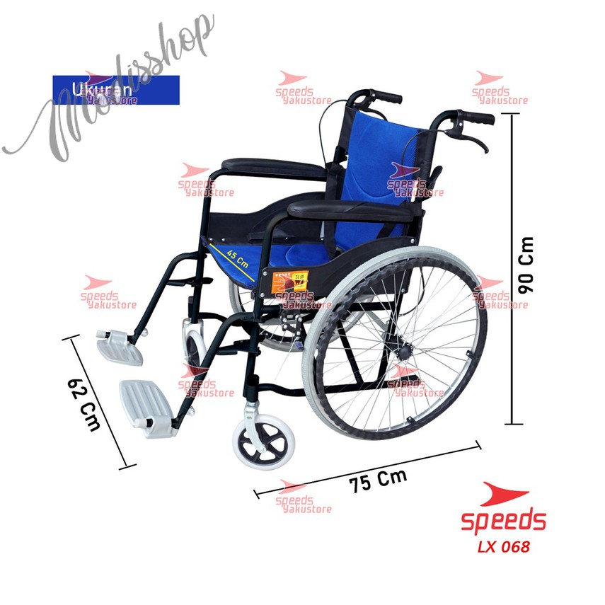 KURSI RODA TRAVELING SPEEDS BISA DILIPAT  KURSI RODA ALLUMINIUM BISA DILIPAT 0682
