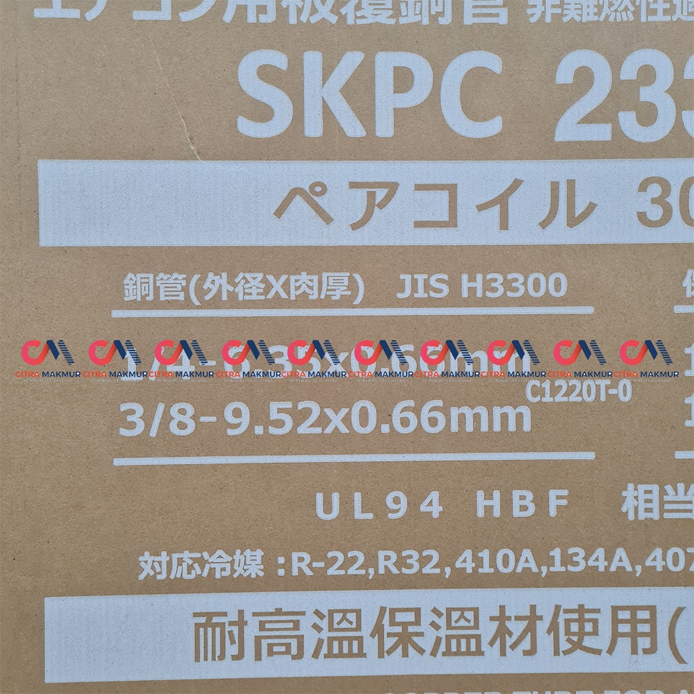 Pipa AC 1/2 3/4 1 pk Saeki Tebal Premium Original Selang R32 R410 R22 Tekanan tinggi Inverter bukan Hoda 1/4 x 3/8