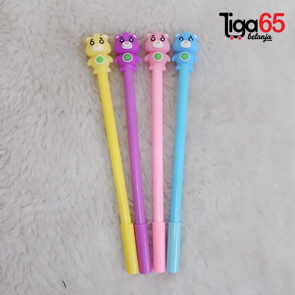 365 Pulpen Gel #40685 Fancy 3D Rubber Ball point / Ballpen Imut Lucu Korea