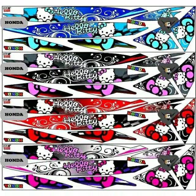 Striping motor ~ sticker motor ~ lis VARIO 110cc CW motif hellokity