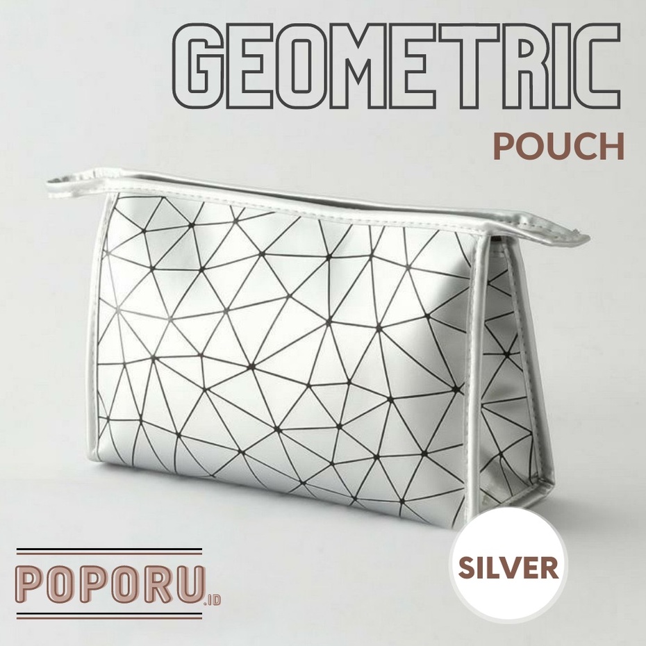 GEOMETRIC Pouch - Make up bag - tas kosmetik - tempat travel-dompet makeup