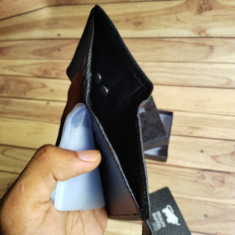 Dompet Kartu Atm 100%Asli KuLit Sapi/Dompet kancing Kartu Kredit