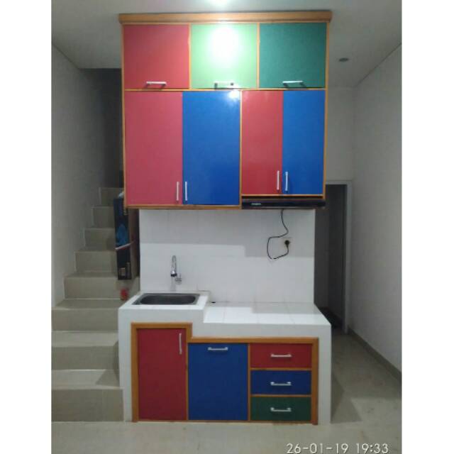 Kitchen set full colour bahan kayu jati Belanda