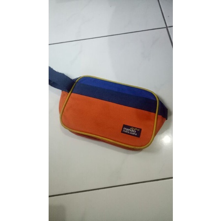 Tas kecil serbaguna 2 saku gift Bank Mandiri tebal Kombinasi warna
