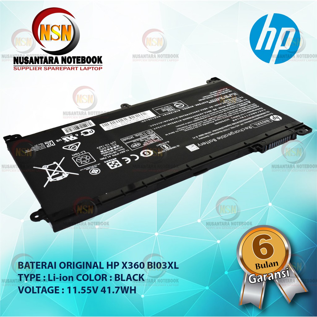 Baterai Original HP Pavilion X360 13-U 13-000 13-U013TU BI03XL Series