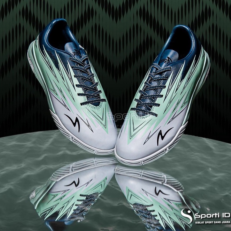 Sepatu Futsal Specs Lightspeed 3 IN - White Aqua 401879 Original | LS 3