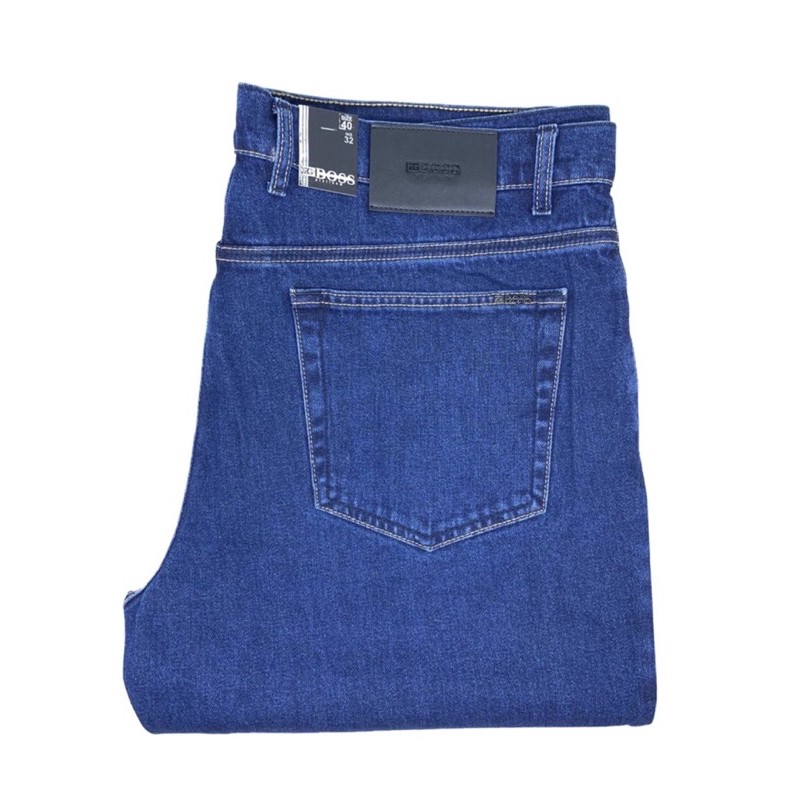 ZG BOSS Big Size JUMBO Celana Jeans Pria Biru Jeans/ Denim Blue -Regular Fit #celanabossjumbo #boss